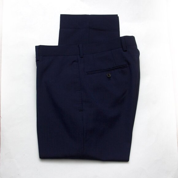 Calvin Klein Men's Slim Fit Dress Pants 30W X 27L Dark Navy D110660 - Picture 1 of 6